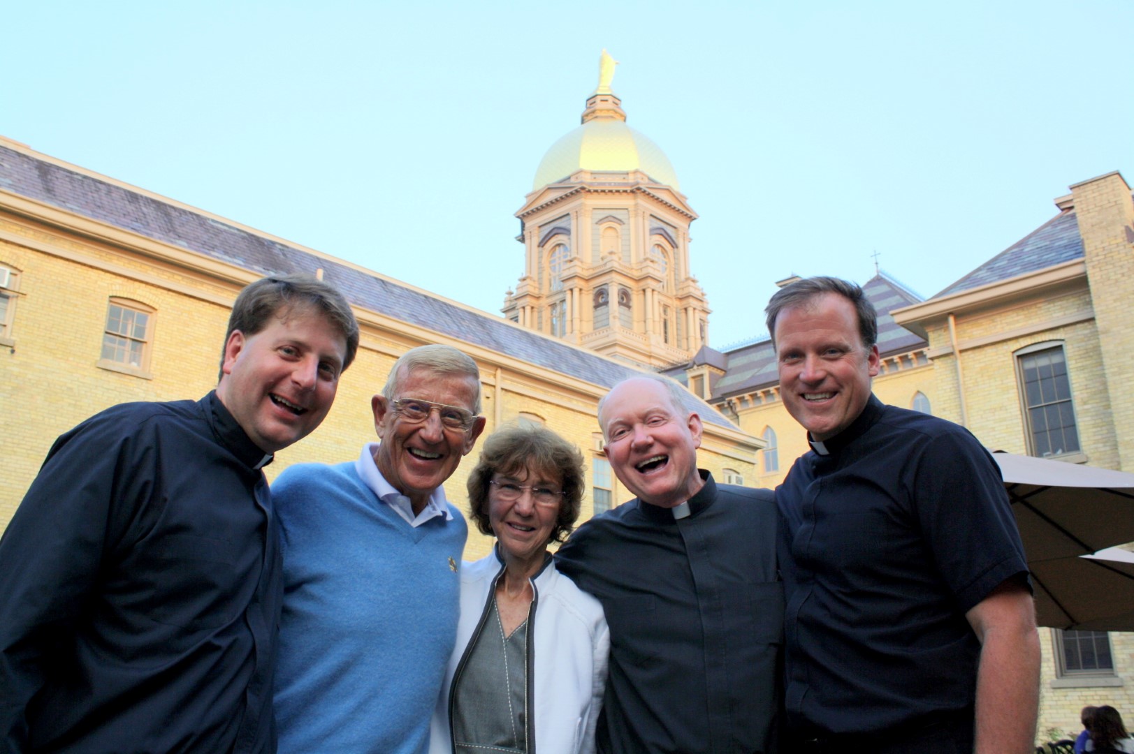 Fr. Scully, Fr. Sean, and Fr. Lou with Lou and Beth Holtz