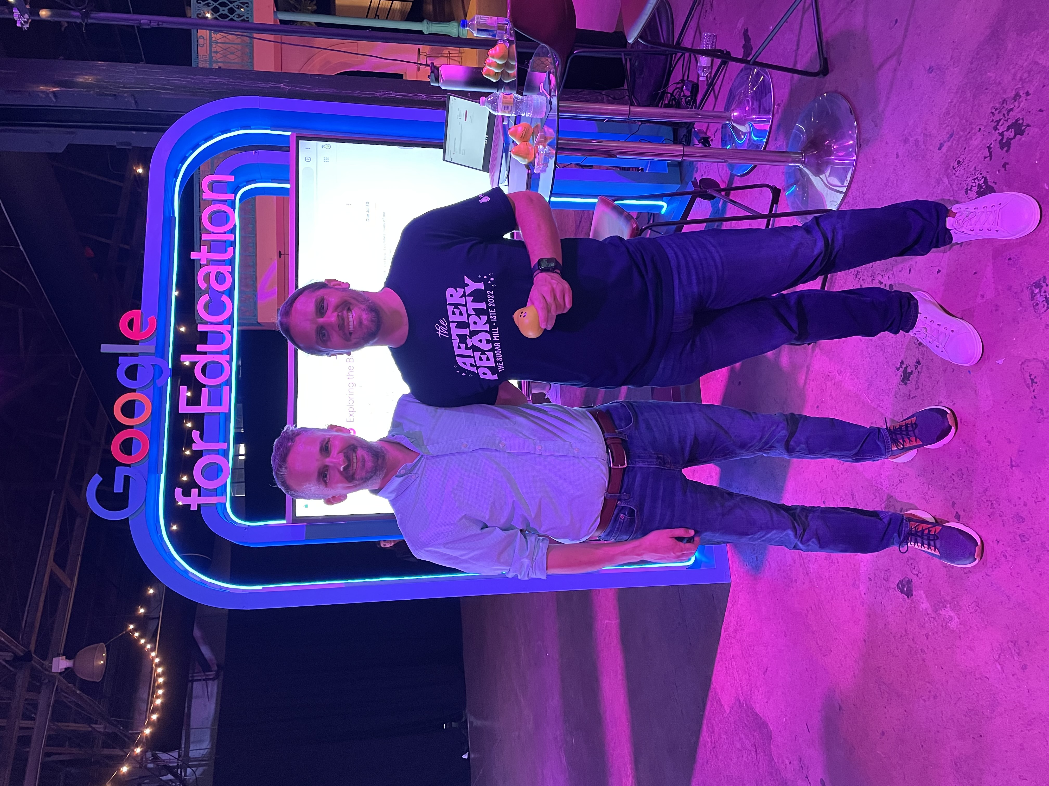 Dave Messer (left) and Kyle Baker (ACE 14, San Antonio) at ISTE