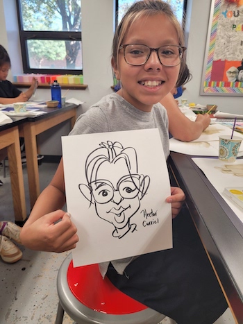 Hector Curiel visits St. Jospeh Indian School