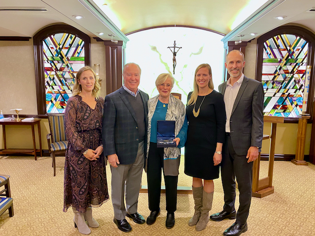Mark and Karen Rauenhorst with three of their four children: Kristine Widmer, Sarah Robinson, and Jeff Rauenhorst (L-R)
