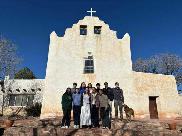 outside church