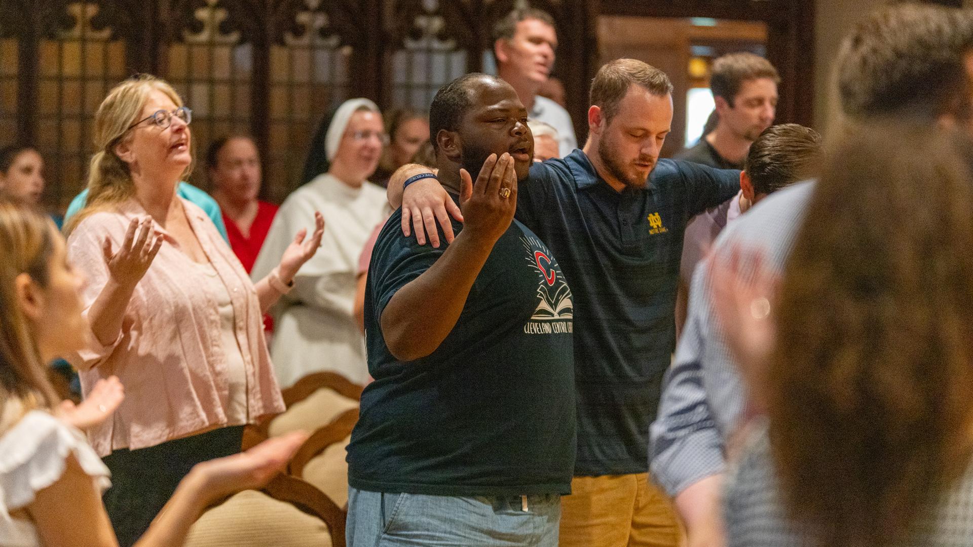 Remick Community Mass prayer and singing