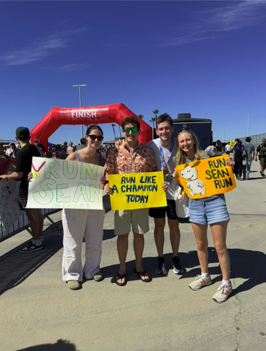 ACE teachers cheering on So-Cal Marathon ACE runners