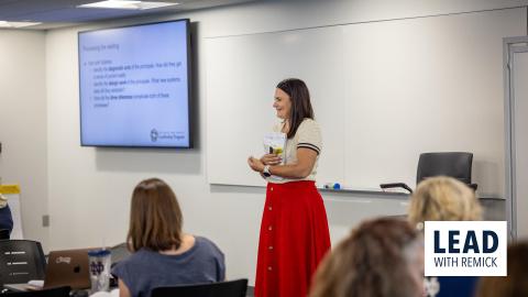 McKenna Corrigan teaching Remick class.
