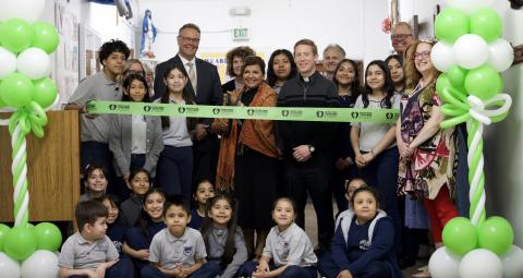 Ribbon cutting ceremony at Our Lady of Hungary