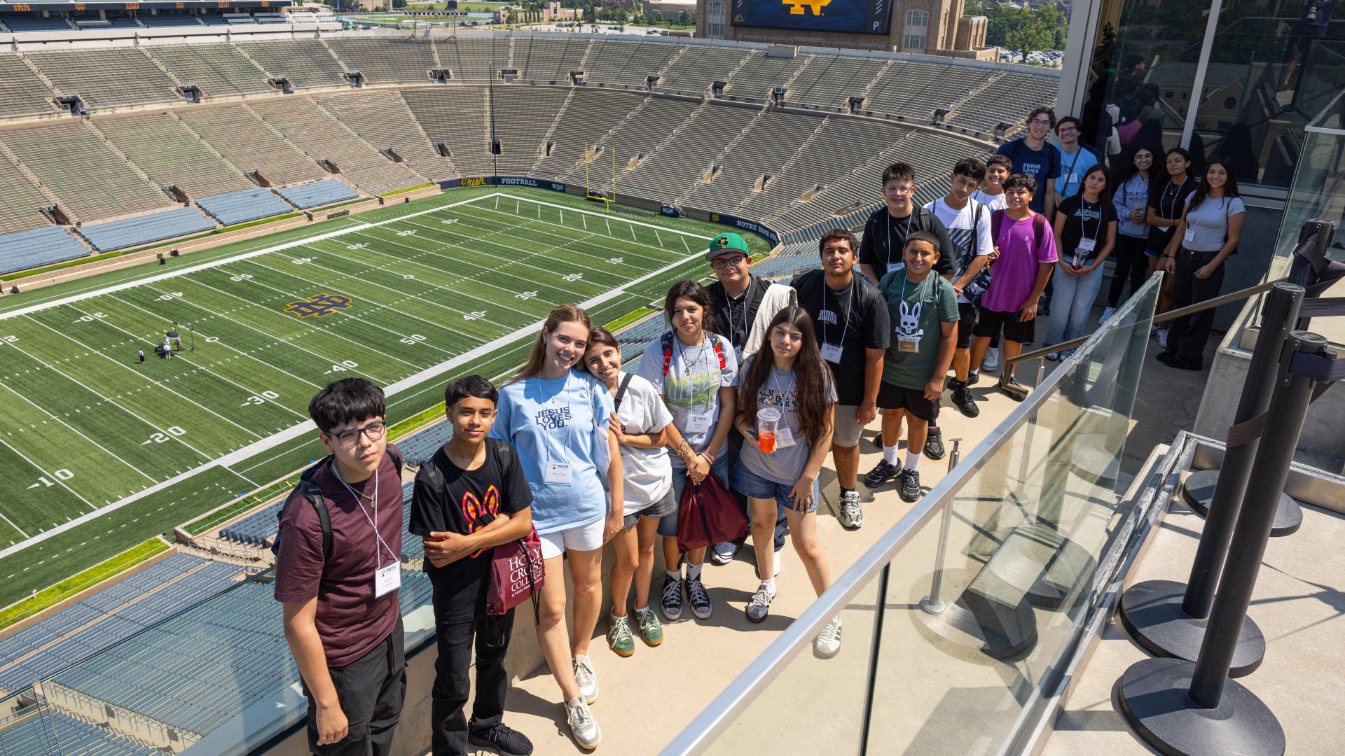 Rising ninth graders from the Diocese of Tuscon travel to University of Notre Dame campus for pre-college scholar immersion program facilitated by PATH program at the Alliance for Catholic Education